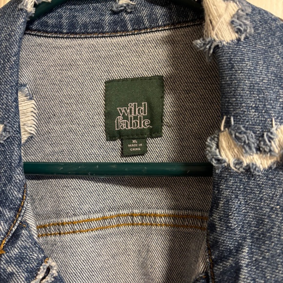 Wild Fable Distressed Sleeveless Jean Jacket - Picture 3 of 7